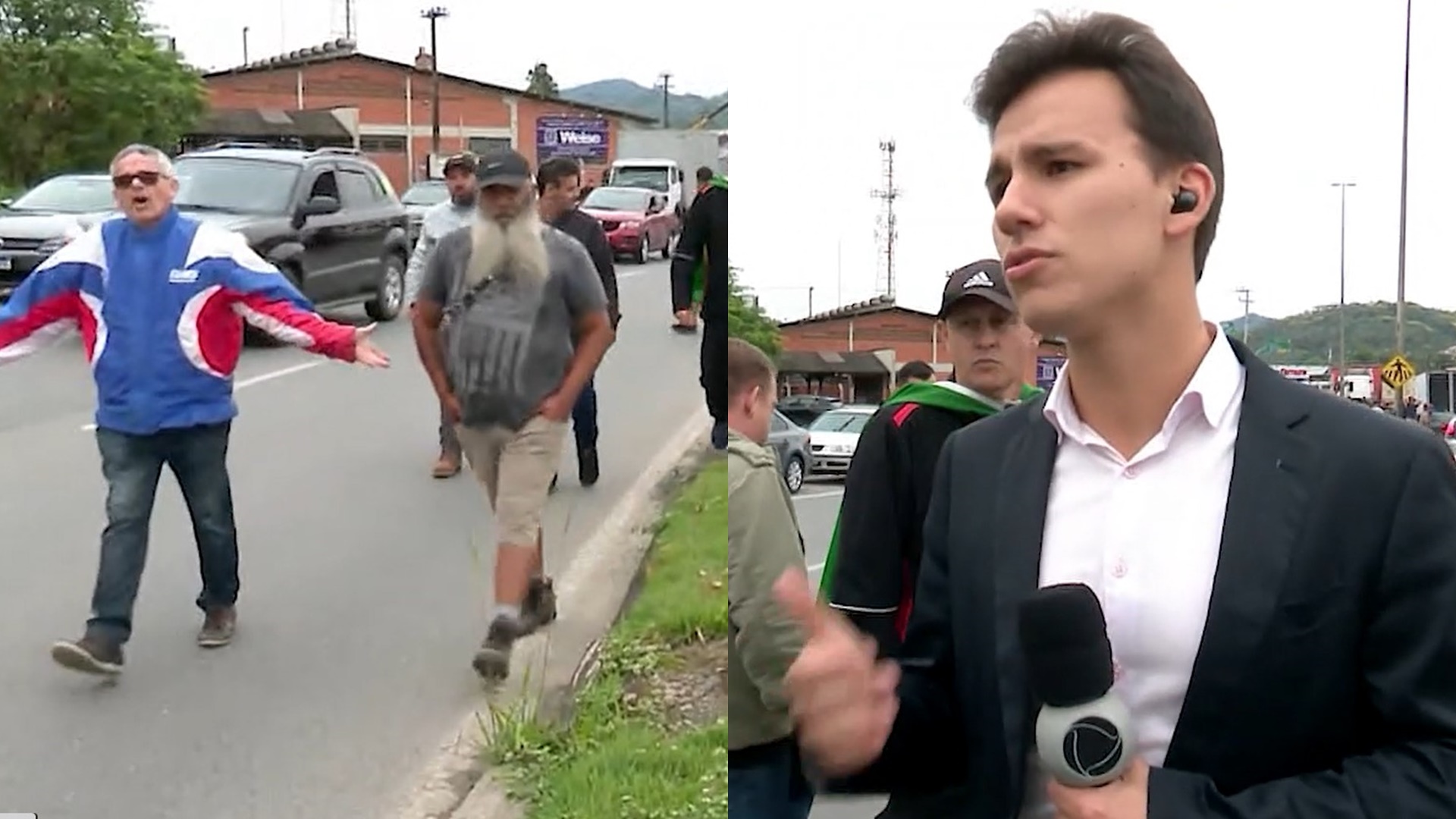 Repórter da Record é atacado por bolsonaristas ao vivo: “Vamos quebrar a câmera”