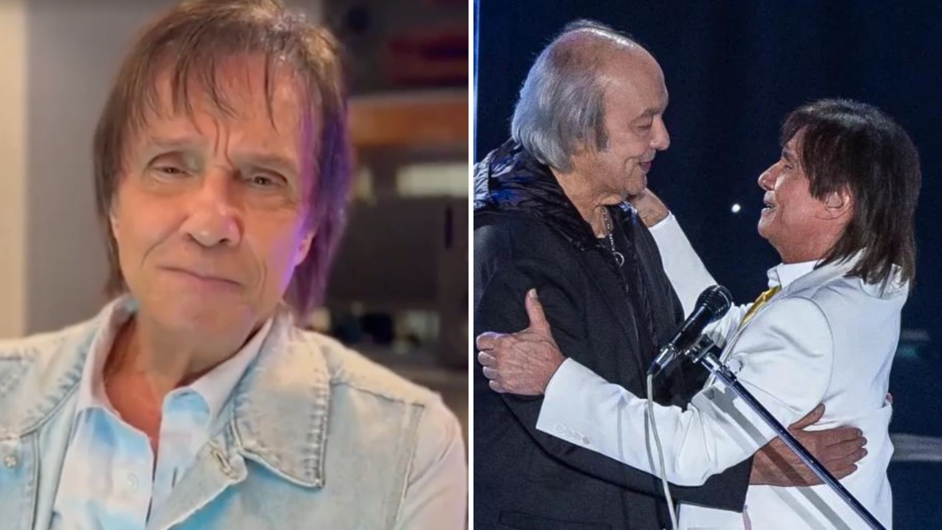 Roberto Carlos surge abatido ao reaparecer após a morte de Erasmo Carlos: “Irmão que escolhi”