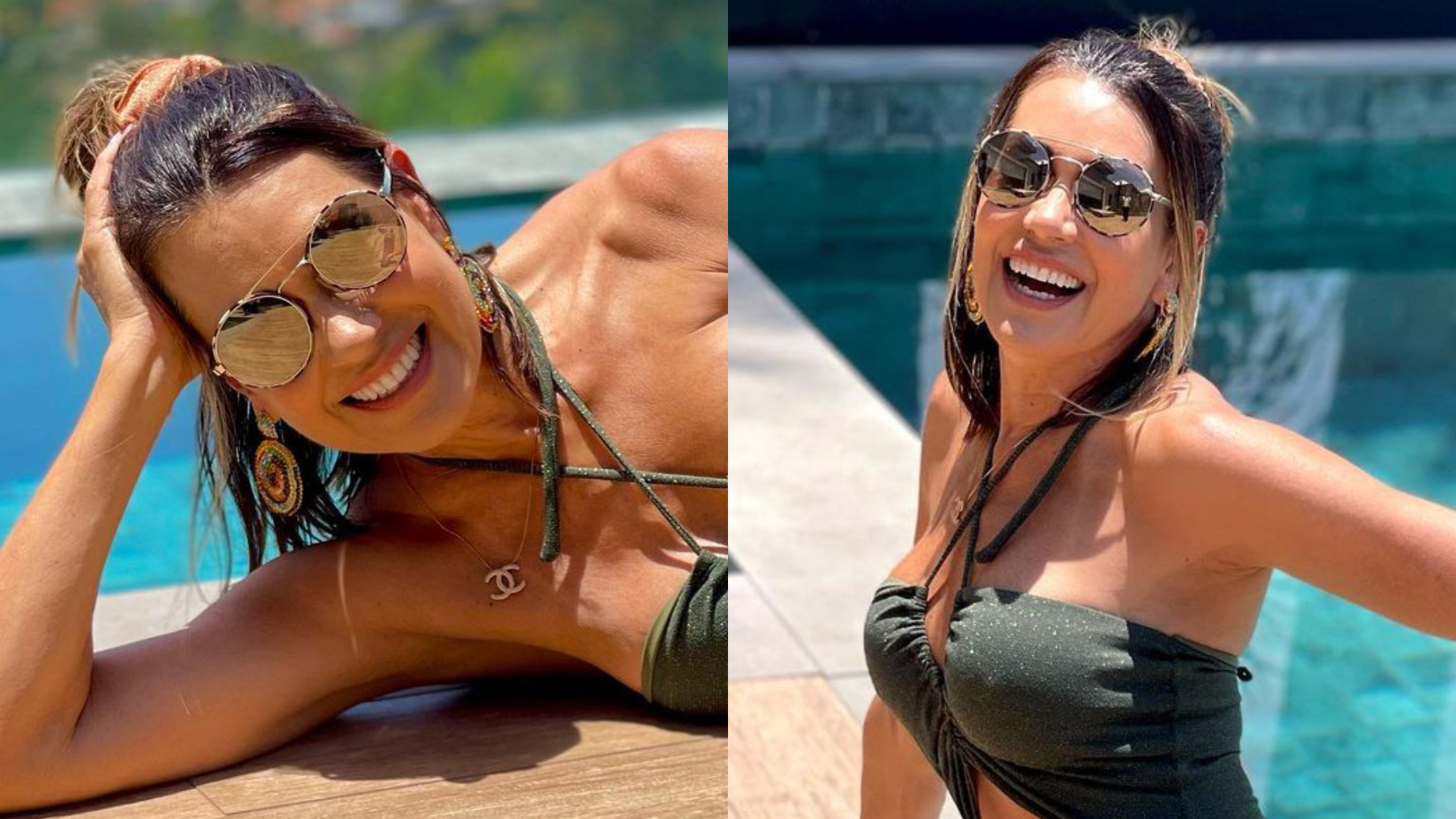 Solange Frazão posa de maiô e exibe beleza impressionante perto dos 60 anos: “Linda”