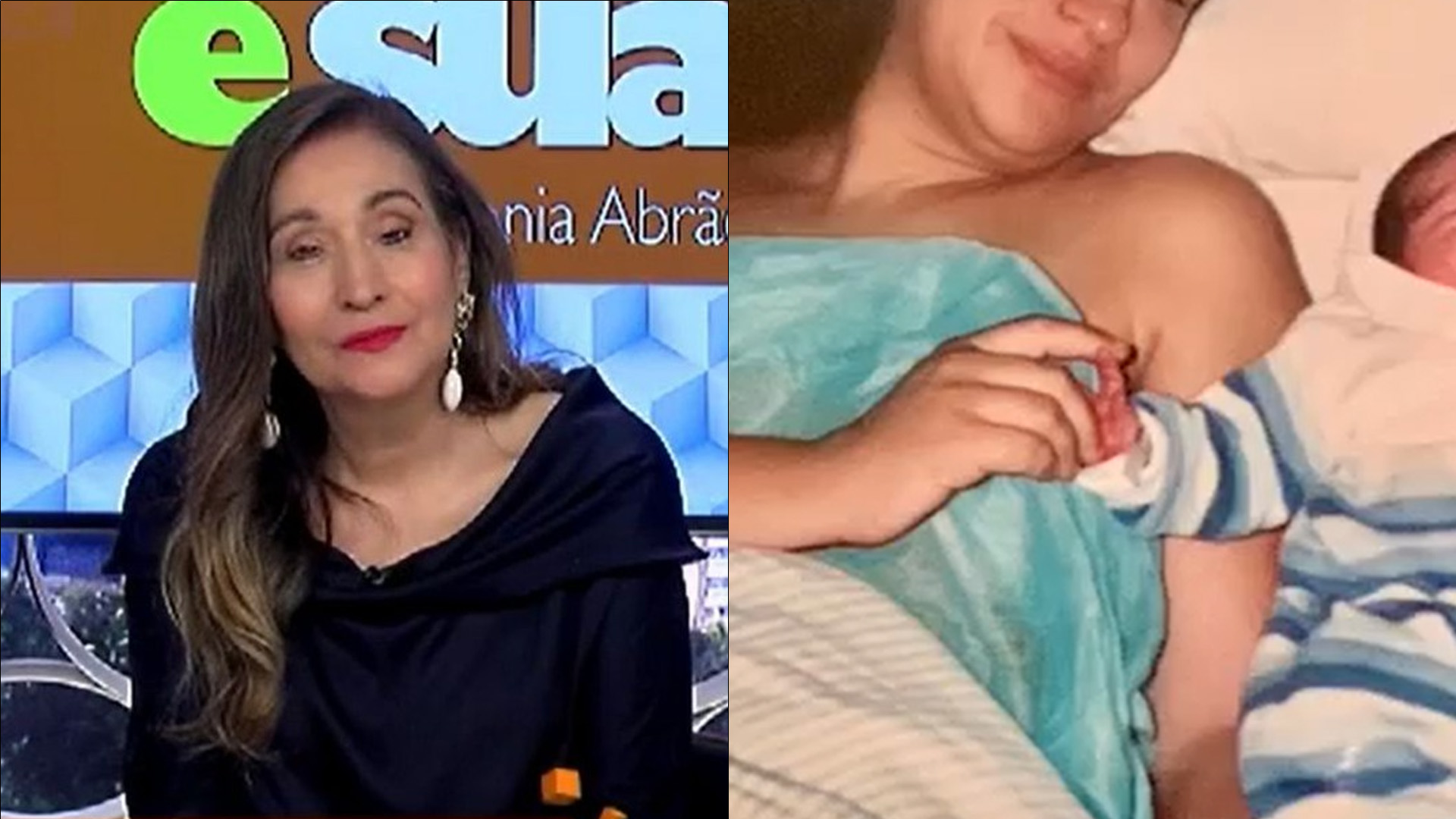 Sonia Abrão surge novinha em clique raro do parto do filho: “Primeira foto juntos”