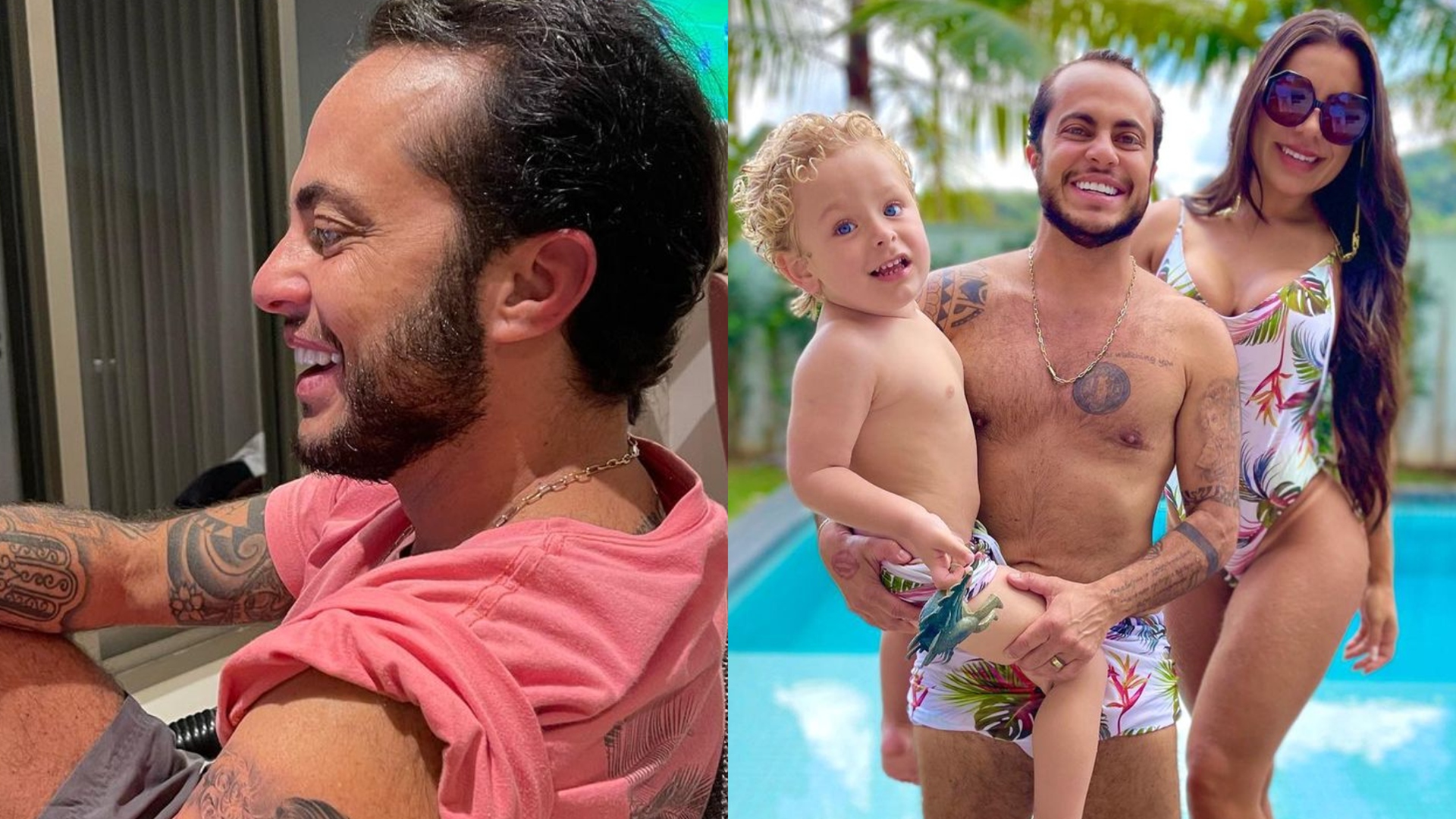 Thammy Miranda faz homenagem ousada e tatua rosto da esposa e do filho: “Eternizando nossos laços”