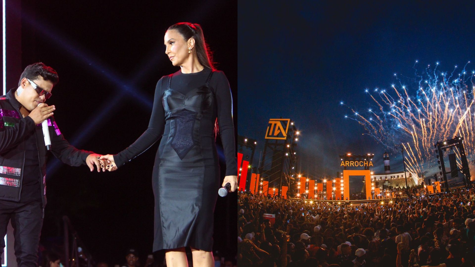 Thiago Aquino faz grande apresentação em Salvador com participação de Ivete Sangalo