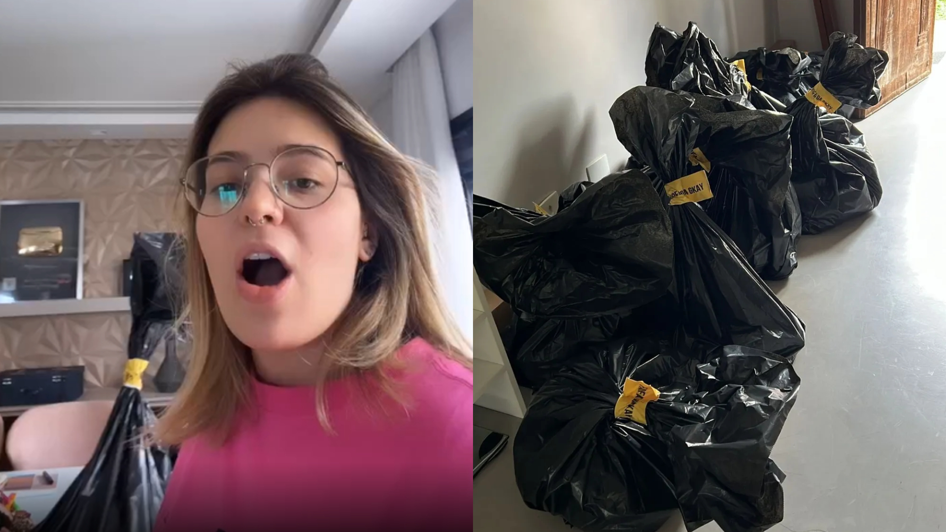 Secretária de Viih Tube joga convite de ‘Farofa da GKay’ no lixo: “Coisa estranha”