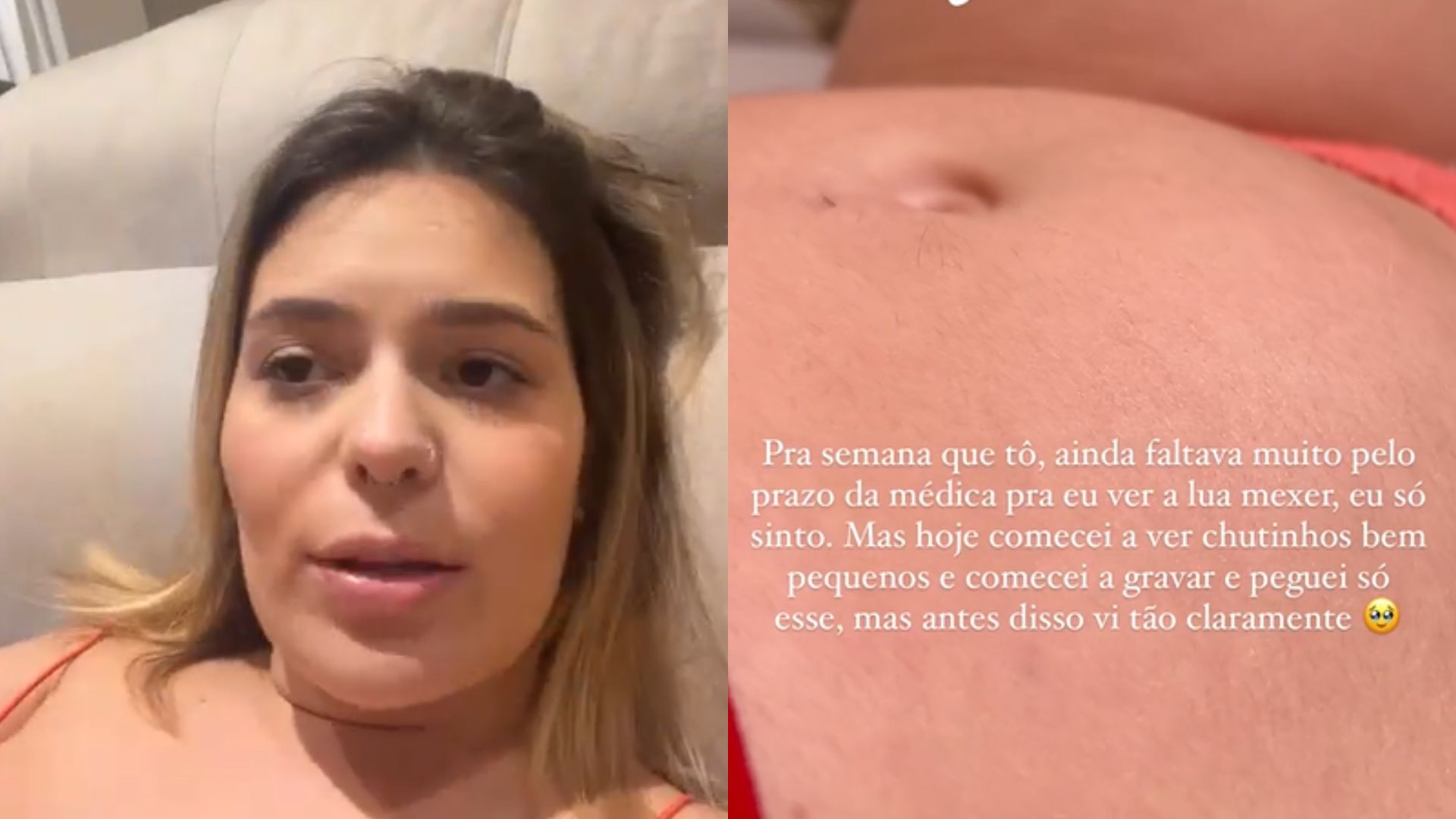 Viih Tube mostra barriguinha mexendo pela primeira vez e se emociona: “Tão perfeito”
