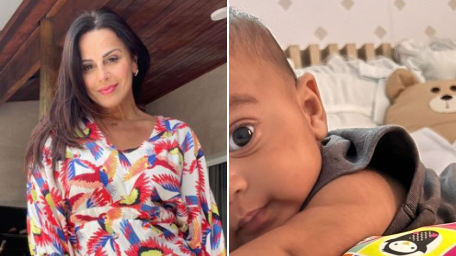 Viviane Araújo encanta ao mostrar filho de 2 meses se ‘exercitando’: “Pediu”