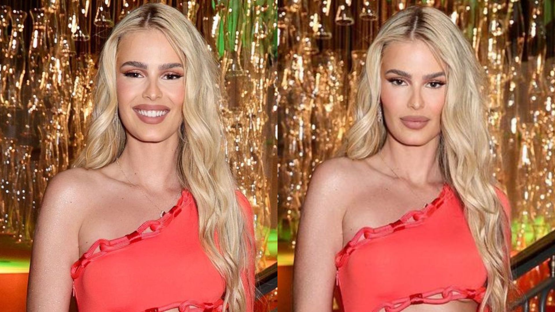 Yasmin Brunet elege vestido bem elegante e deixa cintura fina evidente: “Deusa”