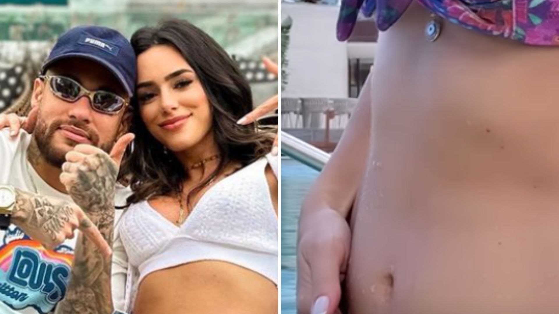 Grávida de Neymar, Bruna Biancardi mostra barriguinha adorável de biquíni: “No forninho”