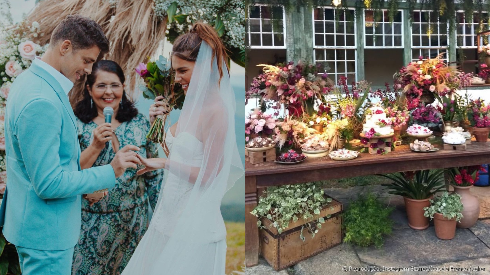 Casamento minimalista de Cauã Reymond e Mari Goldfarb teve poucos convidados e muita natureza; relembre