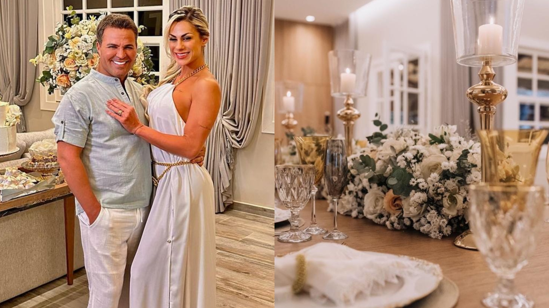 Luxo! Casamento de Eduardo Costa tem decoração fina e minimalista; veja os detalhes
