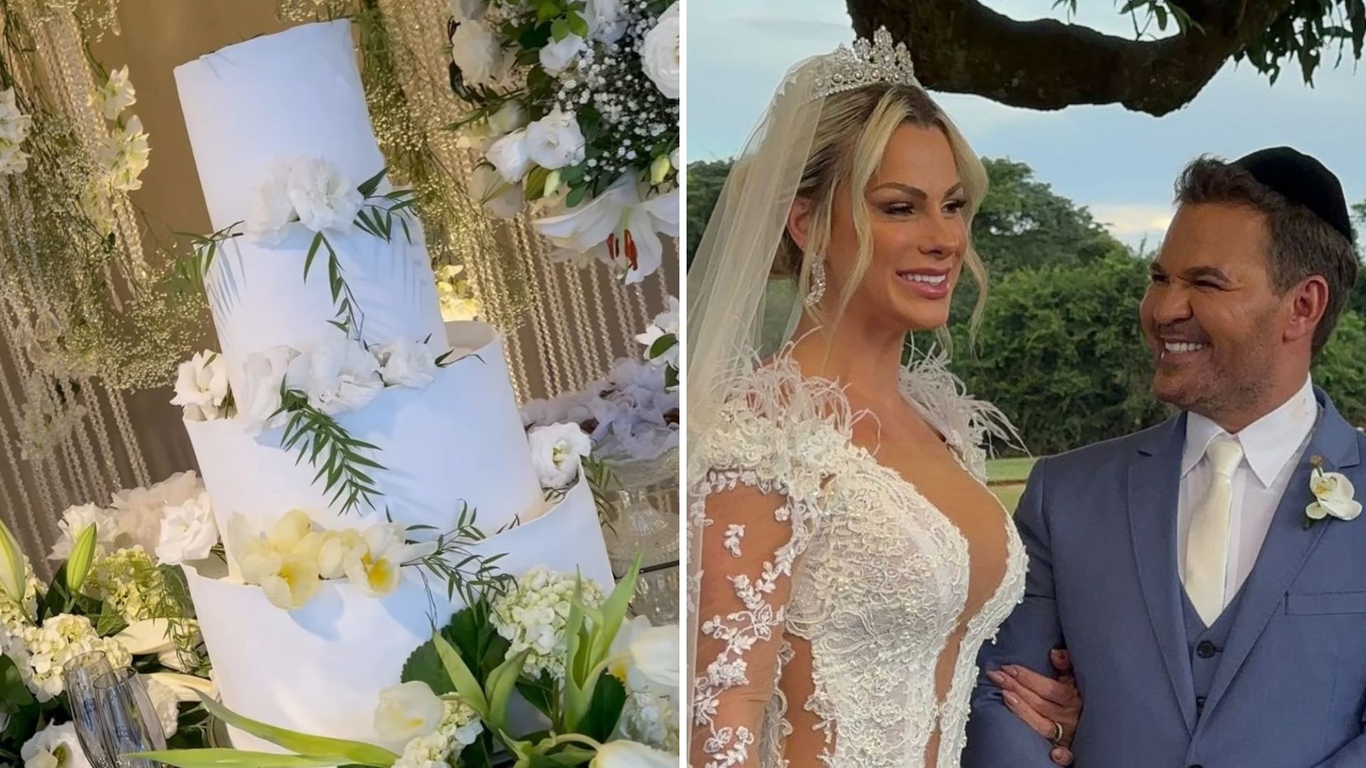 Eduardo Costa e Mariana Polastreli se casam em cerimônia luxuosa em fazenda; veja
