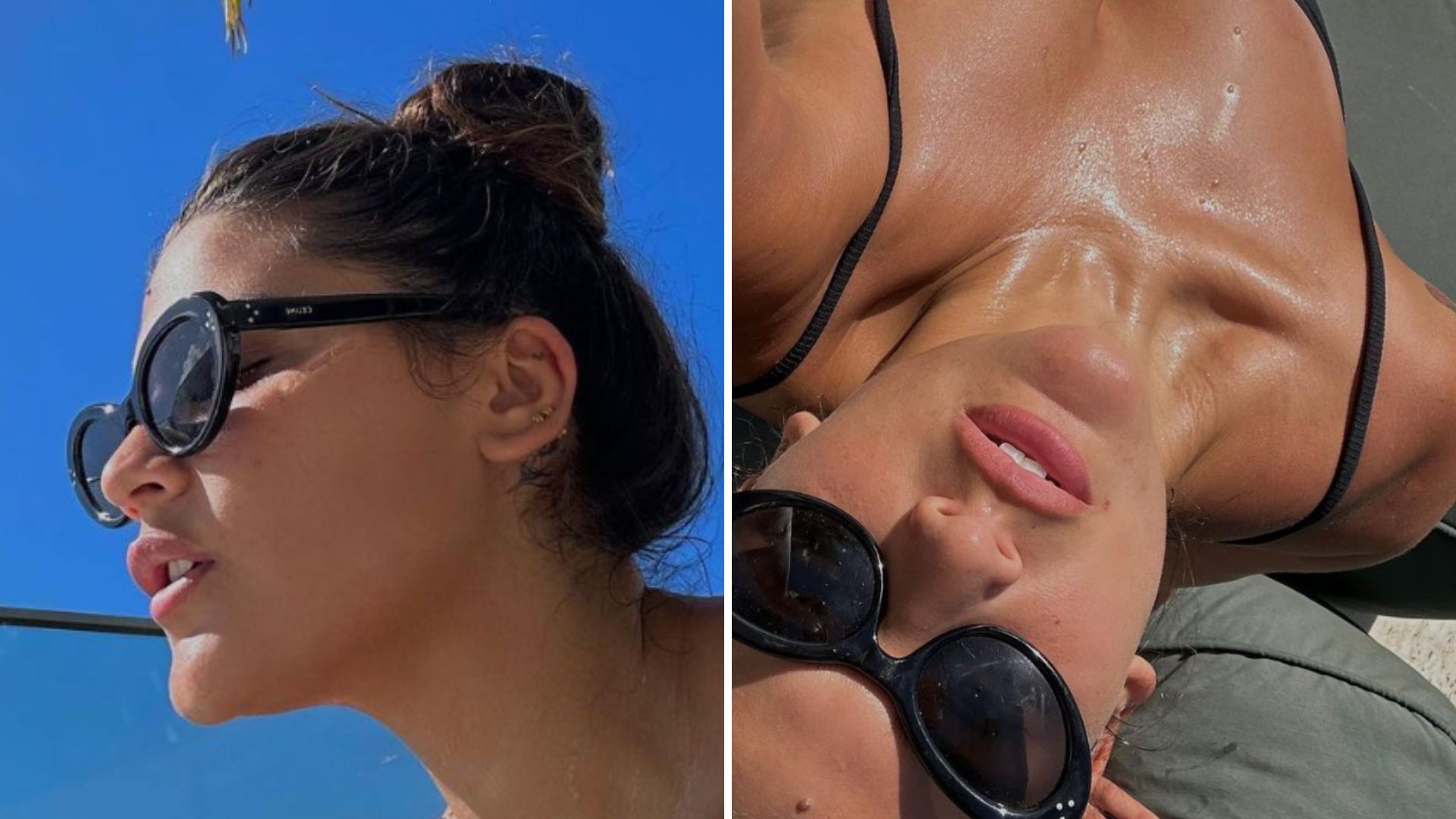 Filha de Flávia Alessandra doura o corpão com biquíni finíssimo: “Linda igual a mãe”