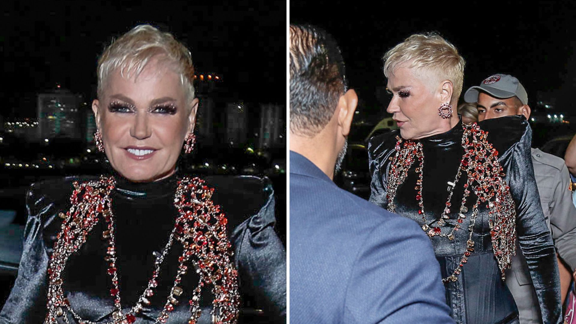 Poderosa! Em evento, Xuxa Meneghel chega de limusine com look extravagante
