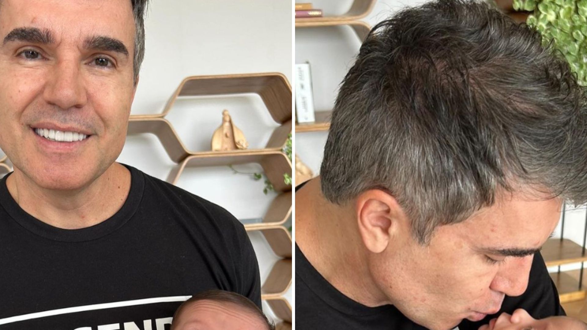 Marido de Claudia Raia combina look com o filho bebê: “É a sua cara todinha”