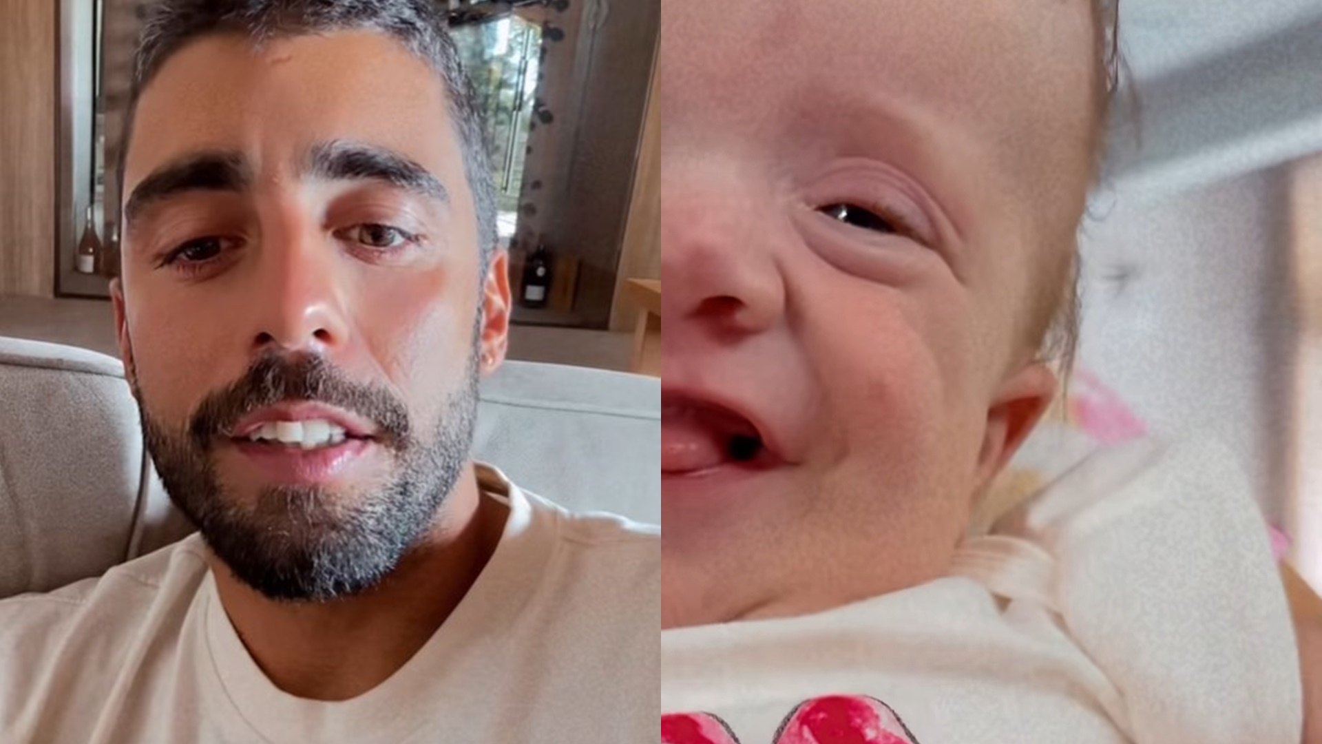Pedro Scooby derrete fãs ao exibir primeira gargalhada da filha com Cintia Dicker