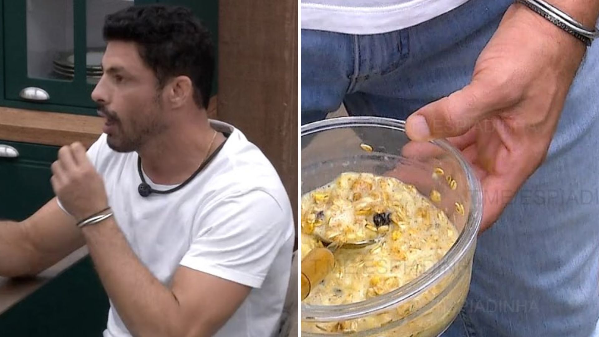 BBB23: Ricardo constrange Cauã Reymond ao oferecer comida nada apetitosa: “Gororoba”
