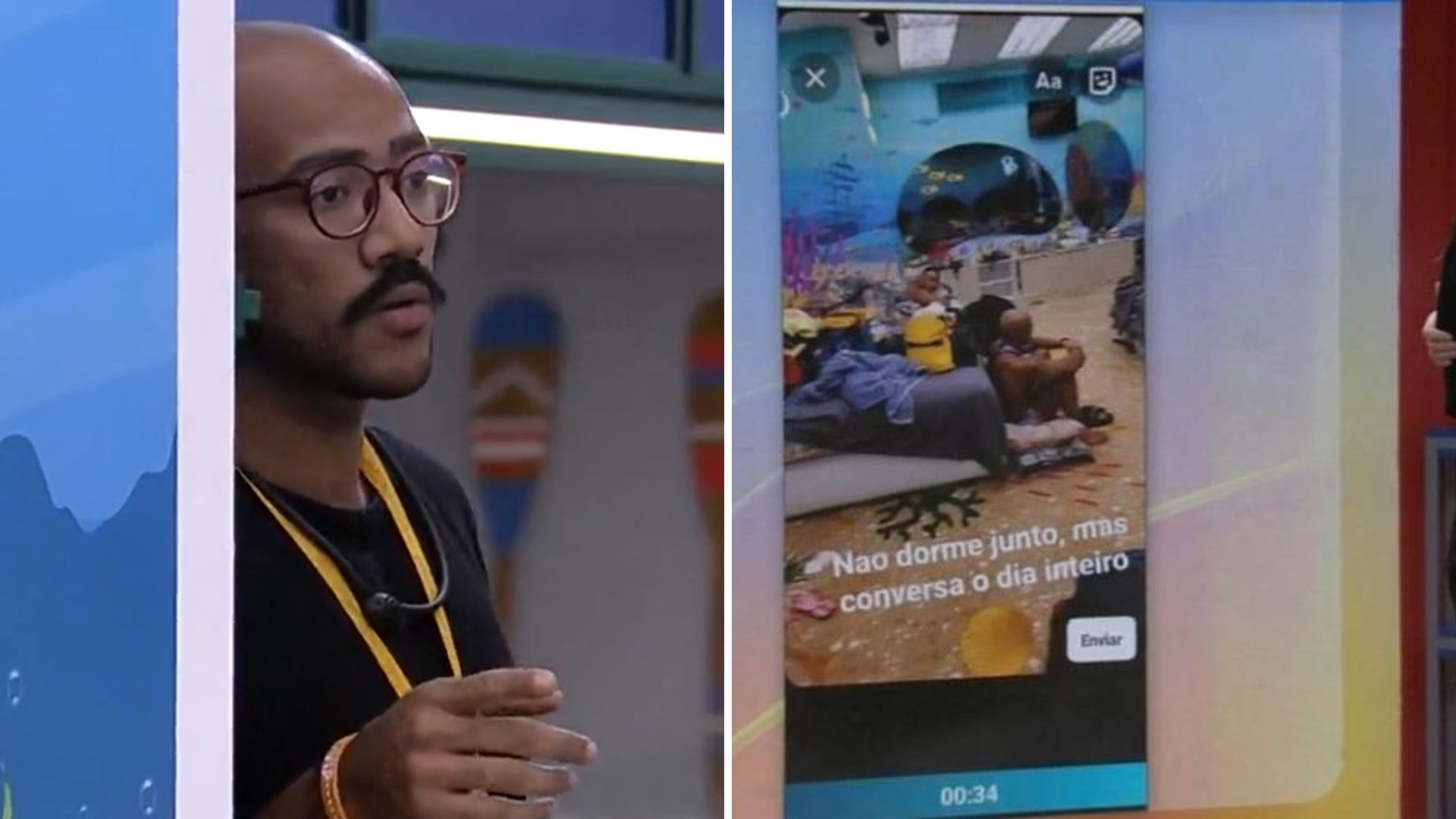 BBB23: Oi? Ricardo invade privacidade de Black para levar informação ao Deserto: “Engraçado”