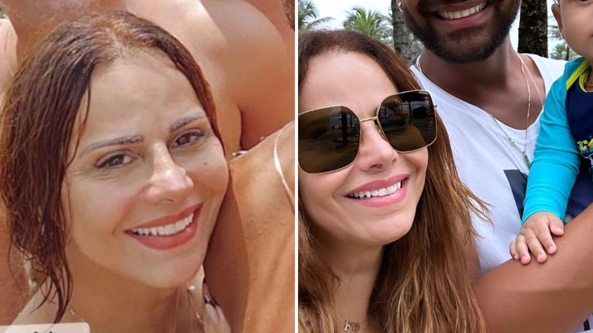 Viviane Araujo aproveita resort de luxo com o marido e filho: “Meus tesouros”