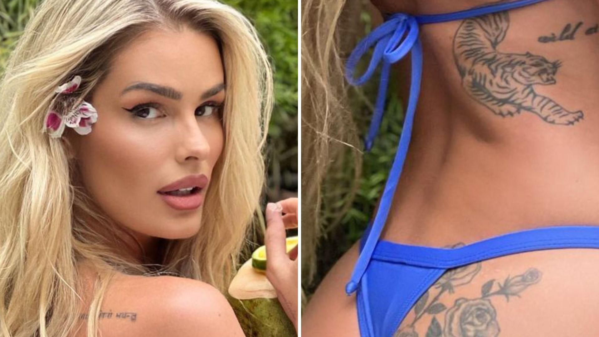 Yasmin Brunet incendeia com biquíni fio-dental e tatuagens provocantes: “Meu Deus”