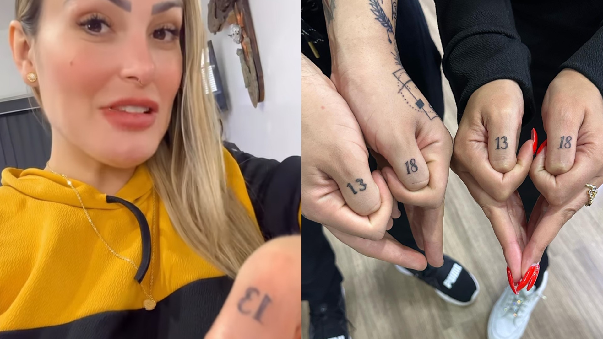 Andressa Urach explica tatuagem polêmica que fez com o filho: “13 de louco”