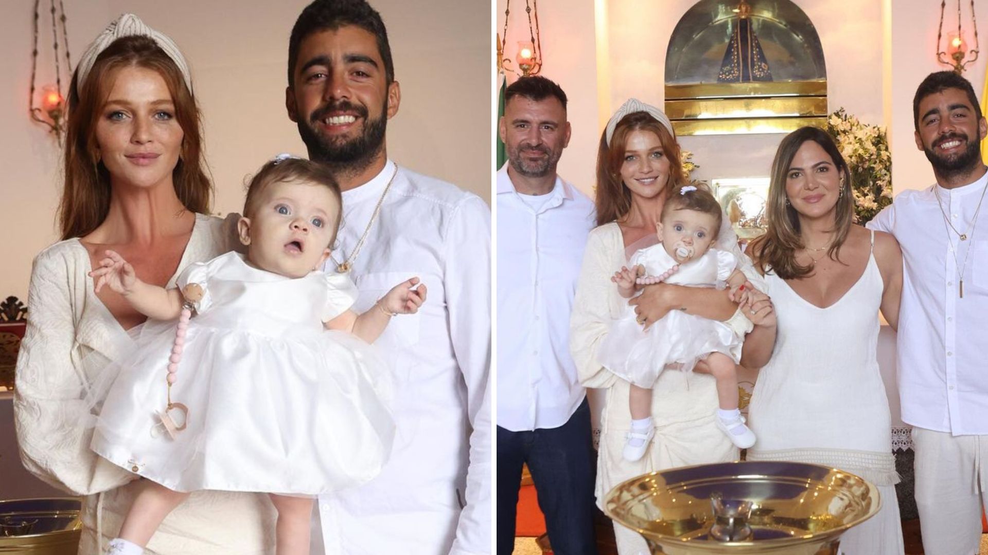 Batizada, filha de Pedro Scooby e Cíntia Dicker ganha padrinhos famosos; conheça