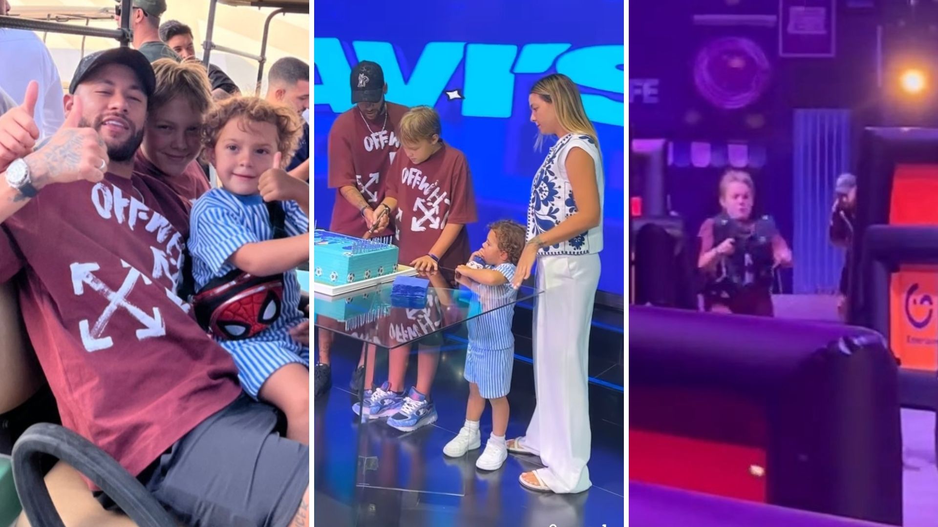 Competição, jogos e almoço especial: Filho de Neymar celebra aniversário em parque