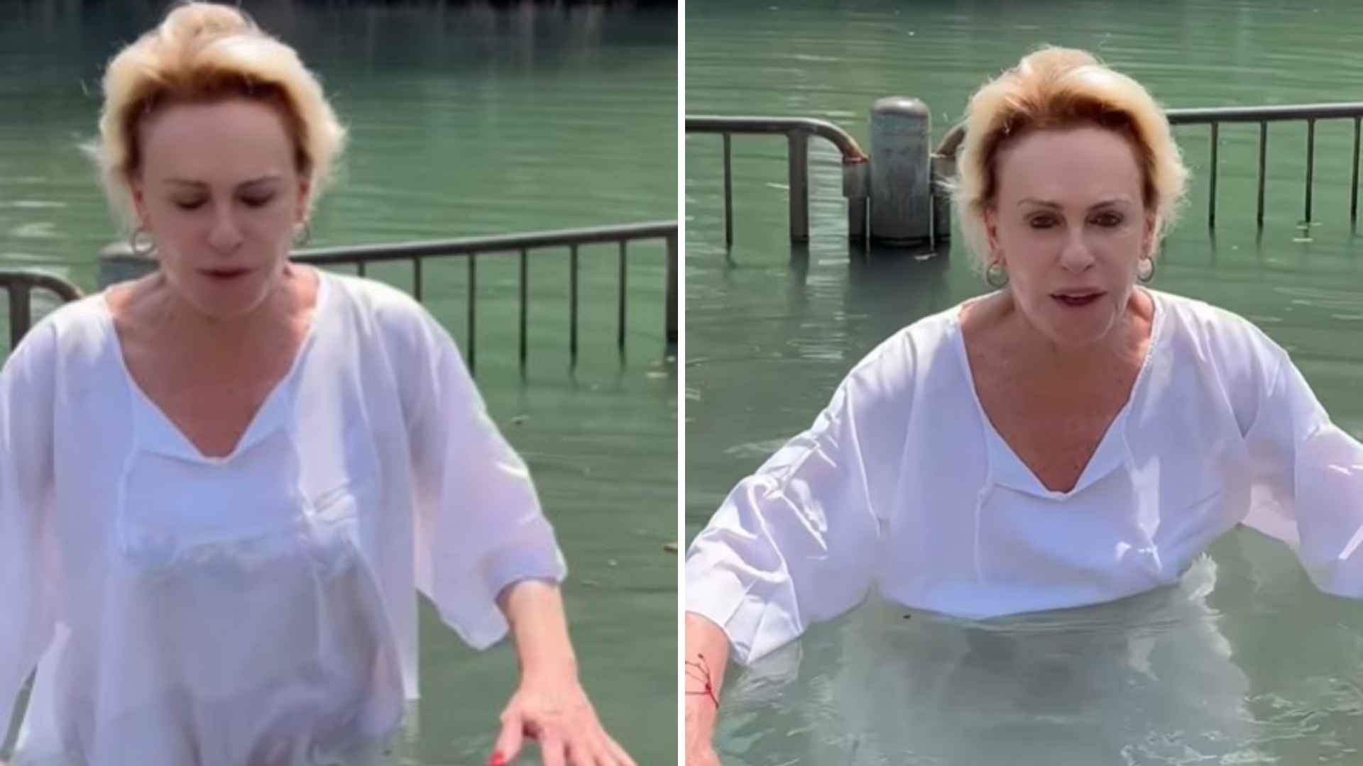 Ana Maria Braga passa por novo batismo em Israel e se emociona: “Conexão”