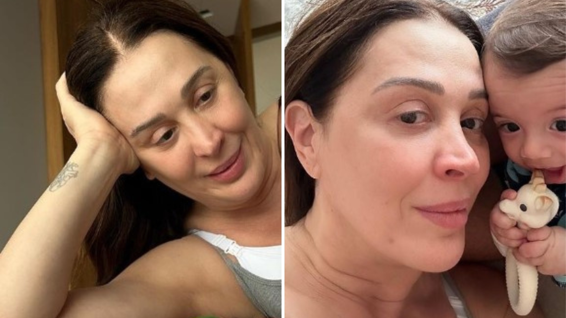 Já está grande! Claudia Raia mostra registros fofíssimos com Luca: “Preguicinha”
