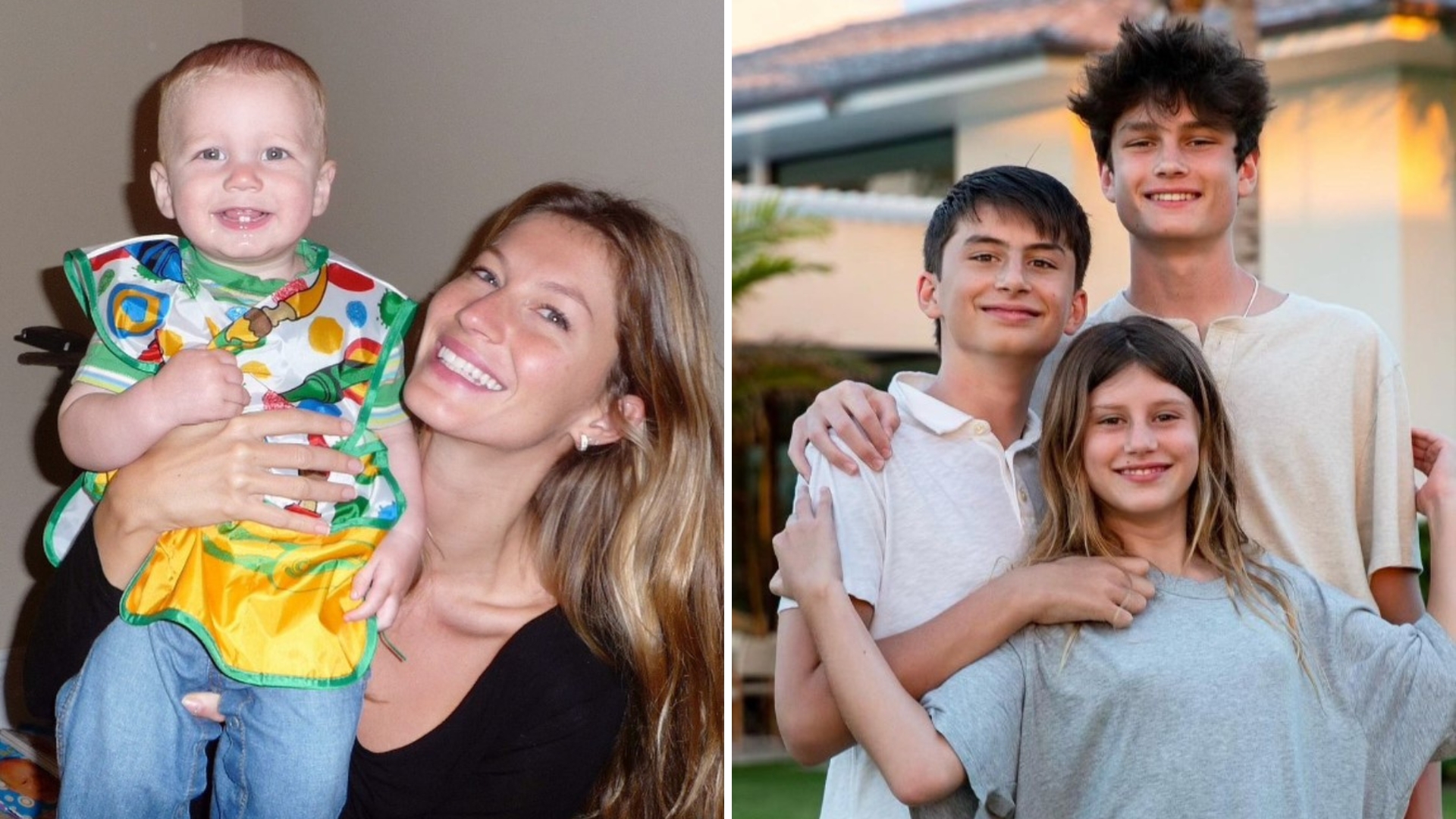Gisele manda mensagem carinhosa para ex-enteado no aniversário e altura choca: “Gigante”
