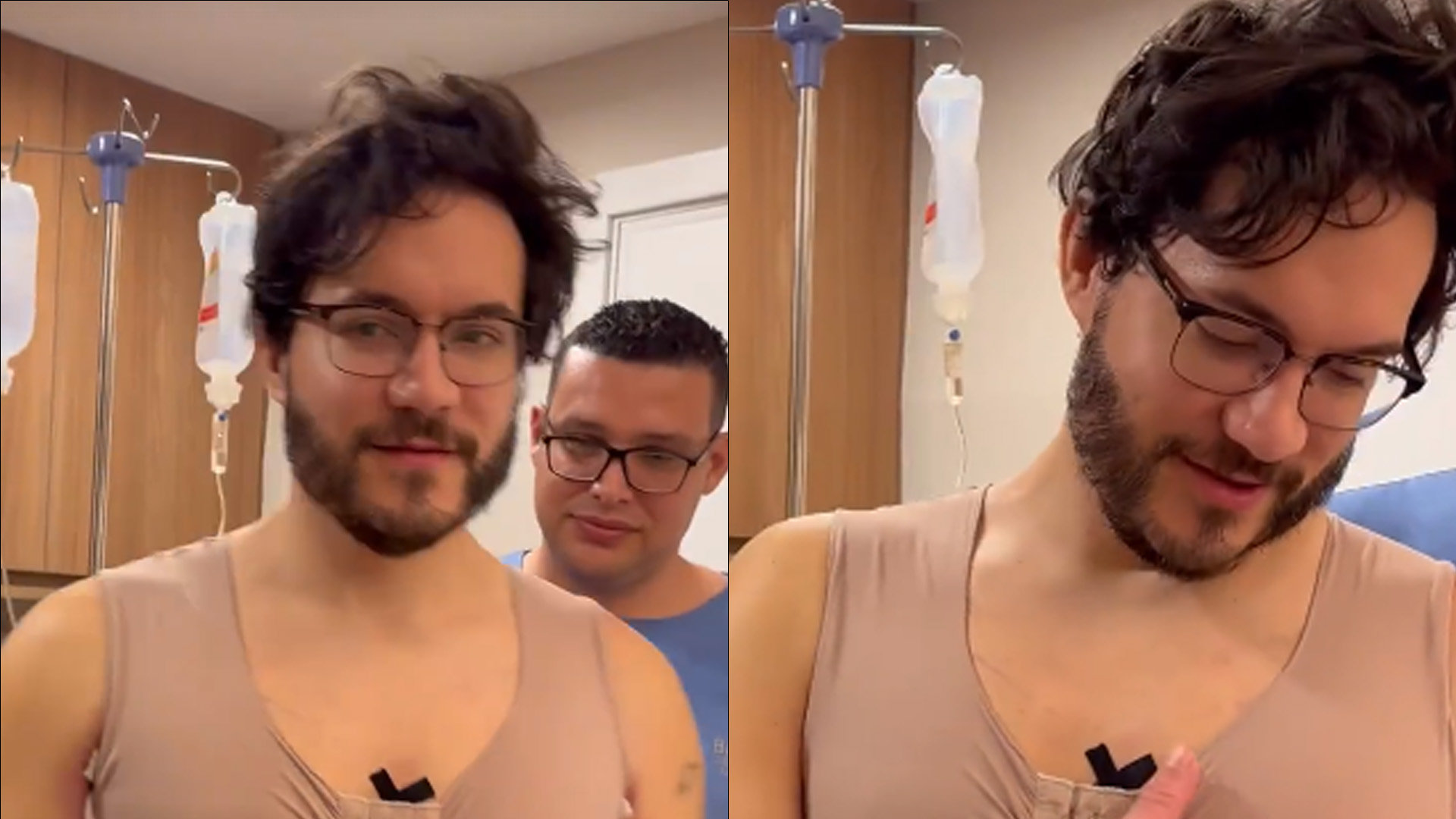 Ex-BBB Eliezer fica surpreso com resultado de cirurgia nas mamas: “Bem maior”