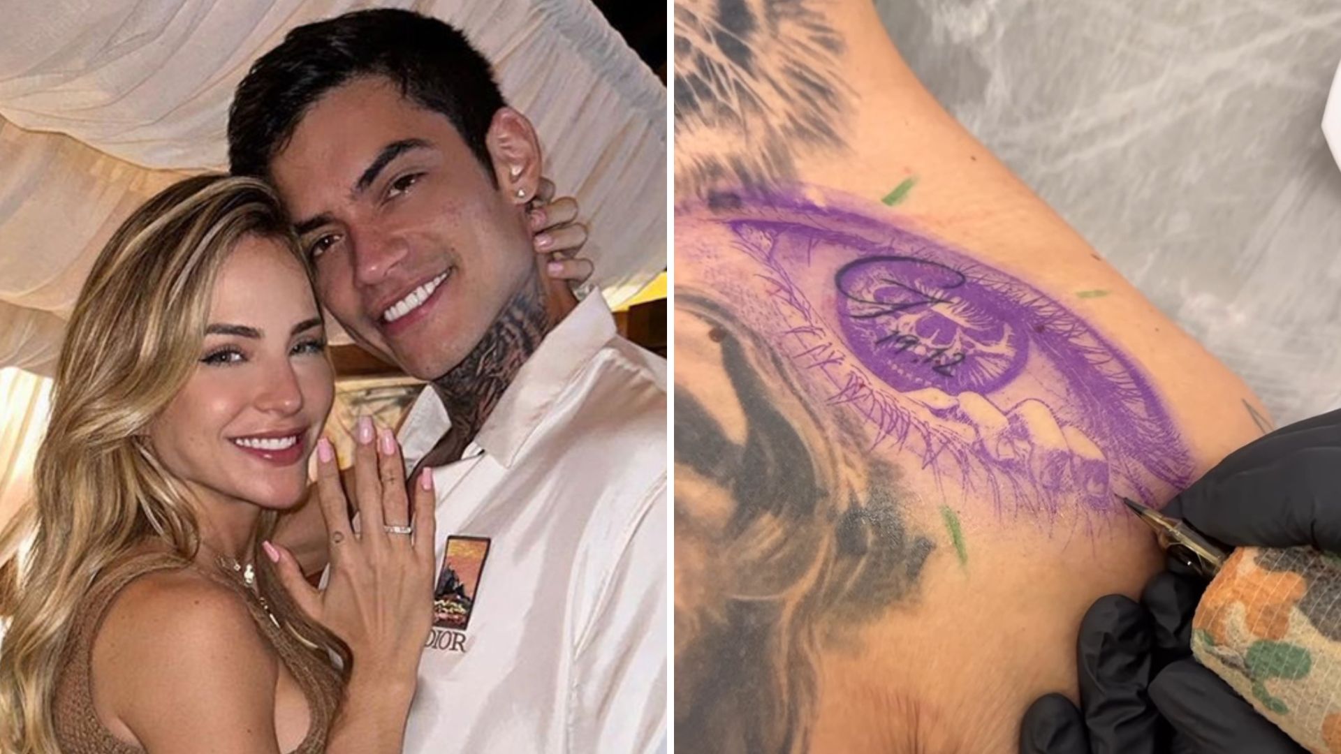 Ex de Gabi Martins cobre tatuagem de homenagem com desenho de caveira