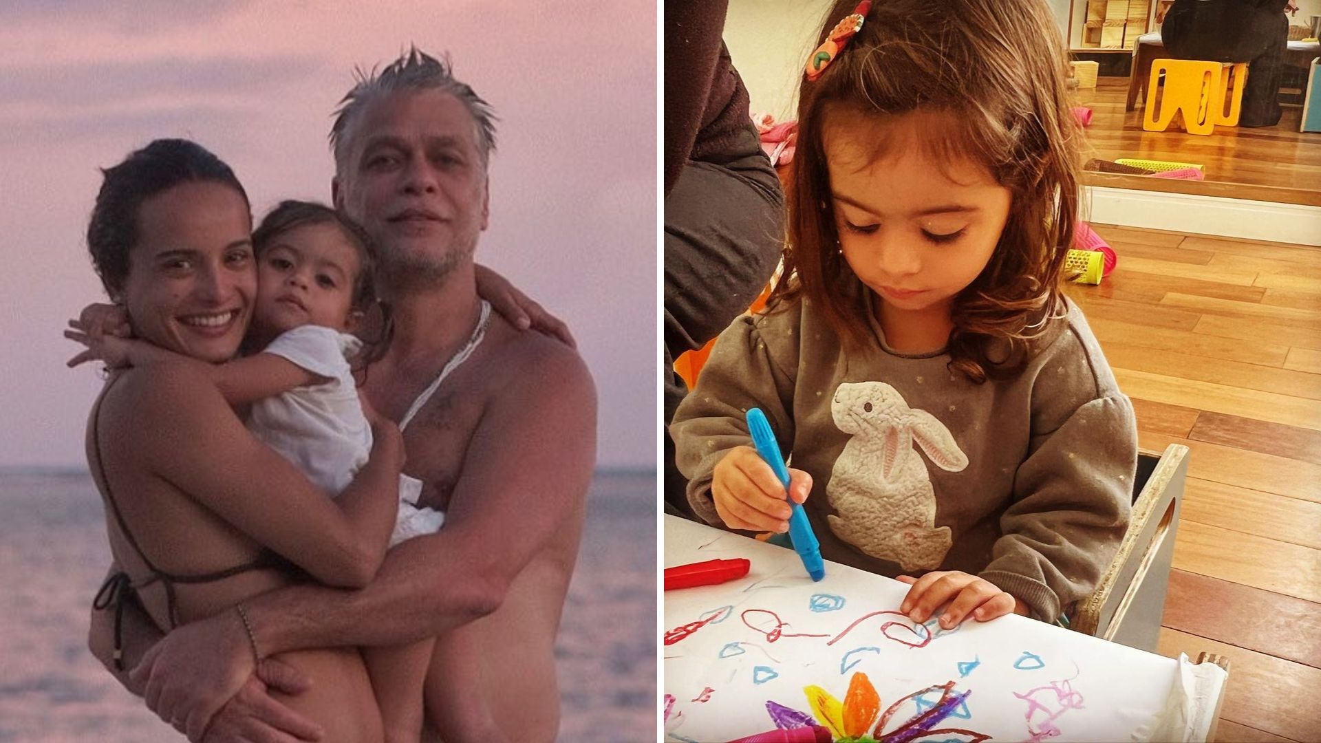 Filha de Fabio Assunção faz família se emocionar em primeiro dia na escola