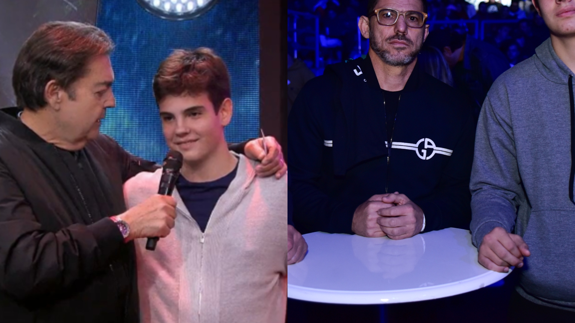 Discreto, filho caçula de Faustão faz rara aparição e curte noite em São Paulo