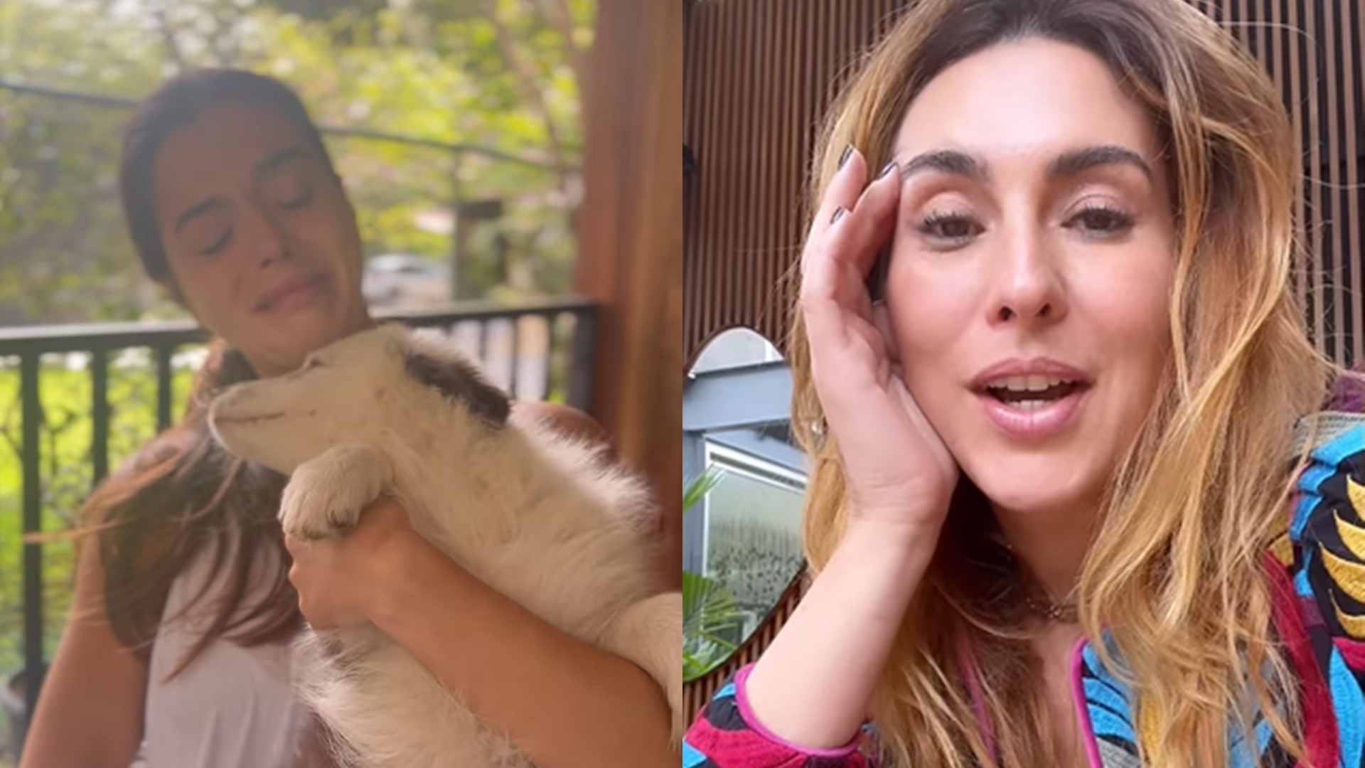 Giovanna Lancellotti cai no choro ao doar filhote de cachorro para Fe Paes Leme