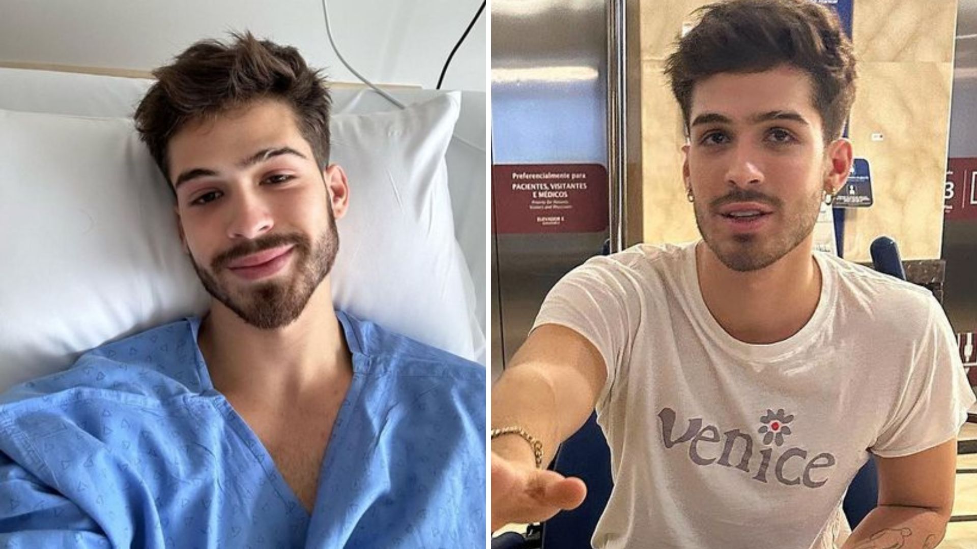 João Guilherme reaparece de cadeira de rodas após cirurgia delicada: “Pra atualizar”