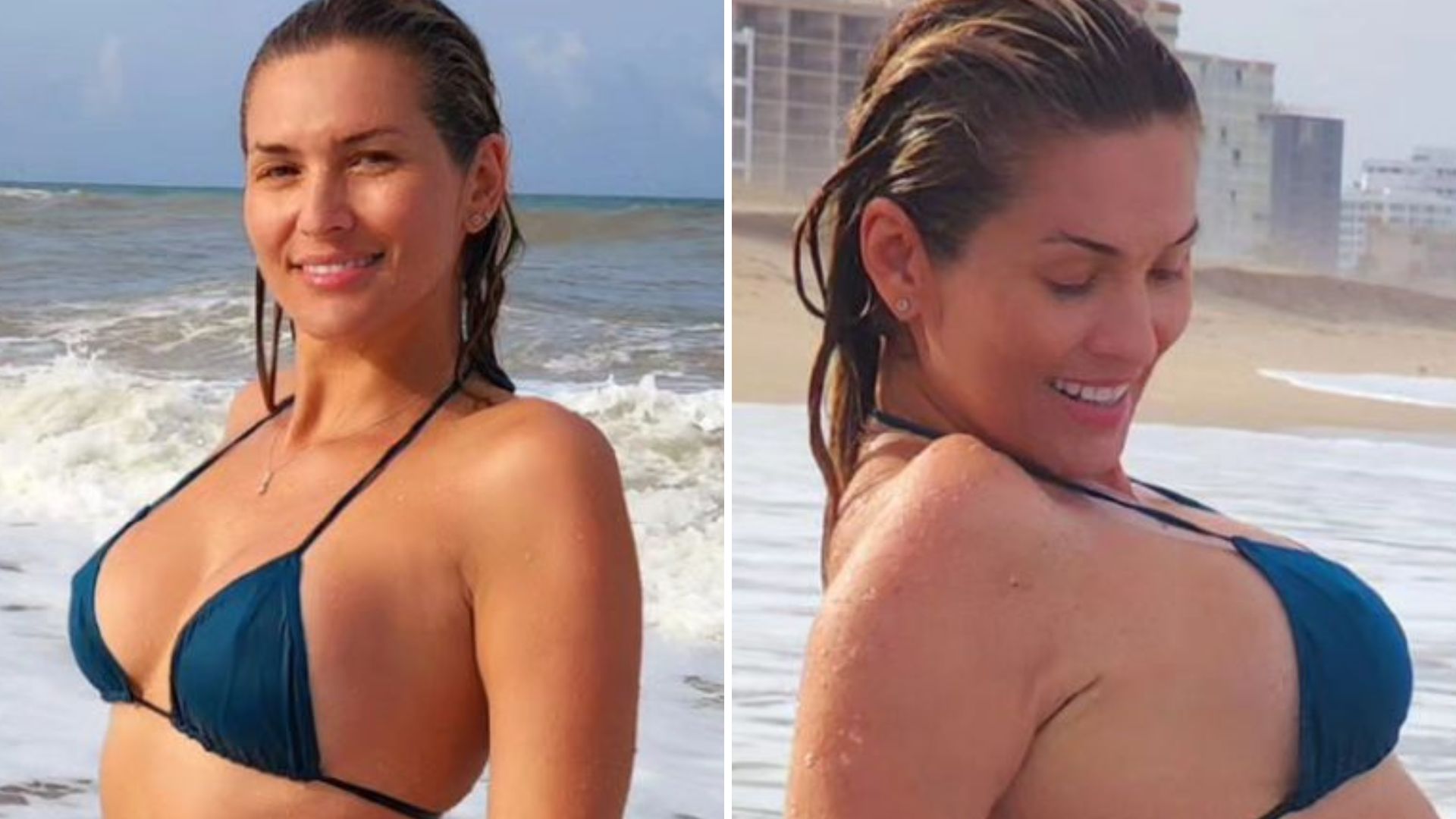 Na beira-mar, Lívia Andrade expõe bumbum colossal de biquíni: “Sem defeitos”