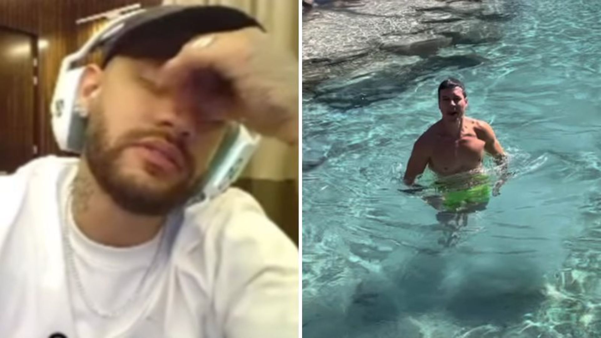 Impedido pela Policia, Neymar demonstra inveja do novo lago de Rodrigo Faro: “O teu pode”