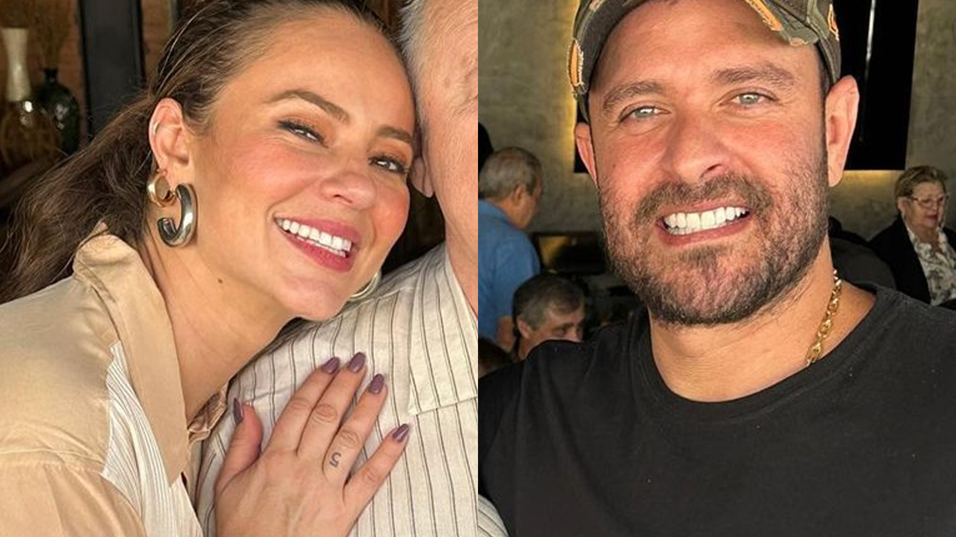 Paolla Oliveira mostra pai de cara fechada em almoço com Diogo Nogueira: “Desafiador”