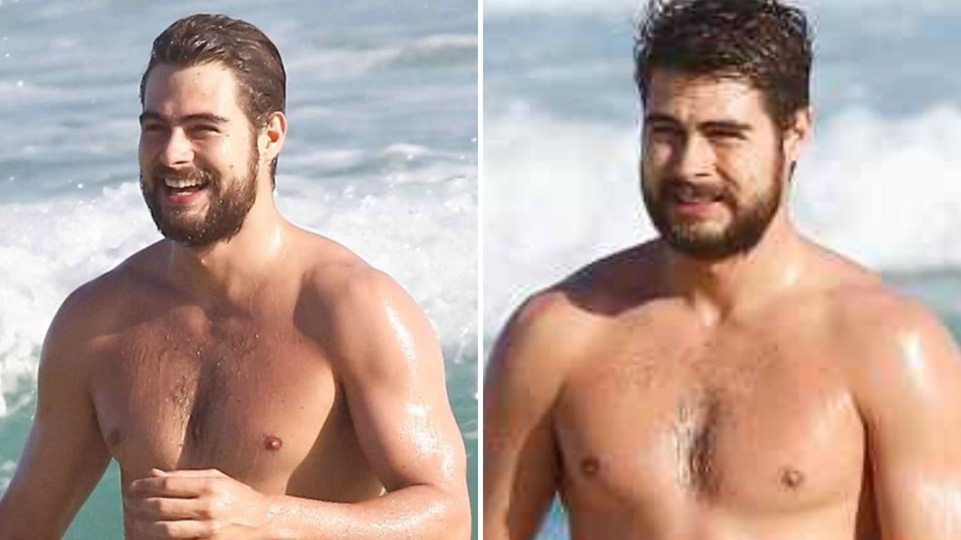 Descamisado, Rafa Vitti ostenta novo shape durante mergulho em praia do Rio
