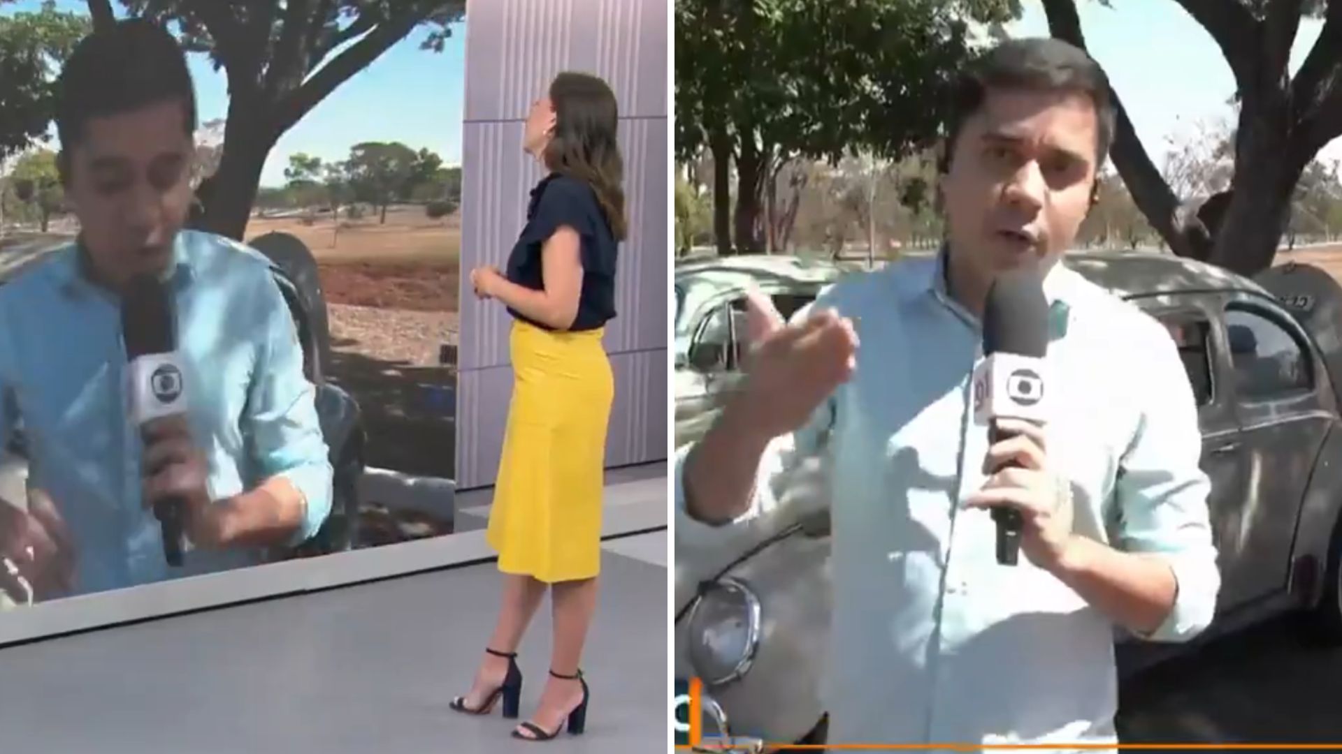 Repórter da Globo comete gafe ao vivo e vira piada: “Se desconcentrou”