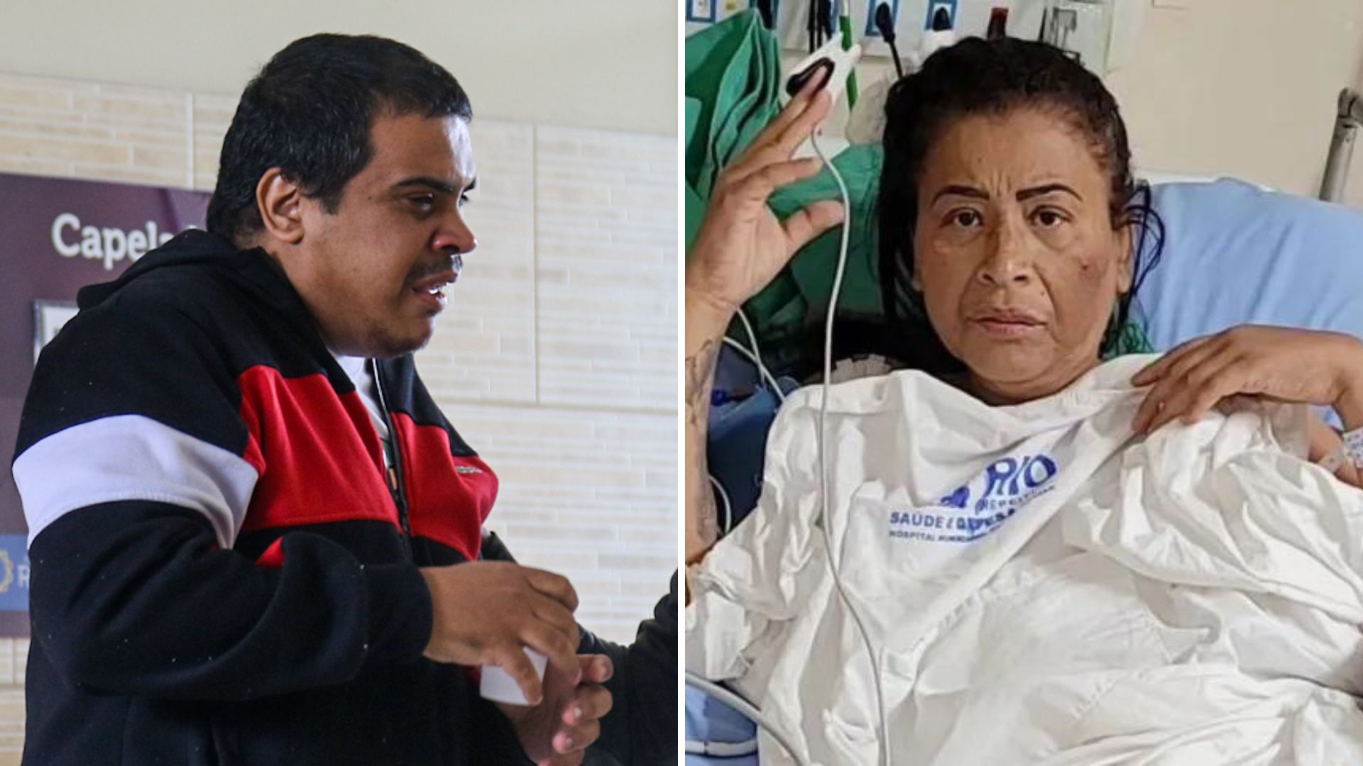 Muito abatido, viúvo de MC Kátia é consolado no velório da cantora
