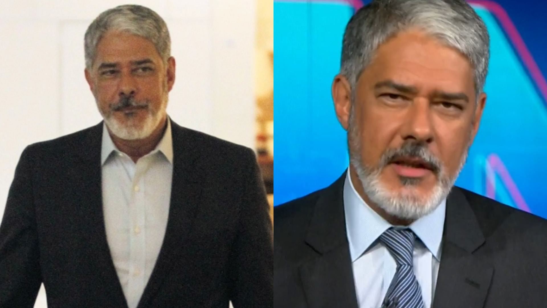 Esqueceu de tirar o figurino? William Bonner é flagrado todo elegante em shopping