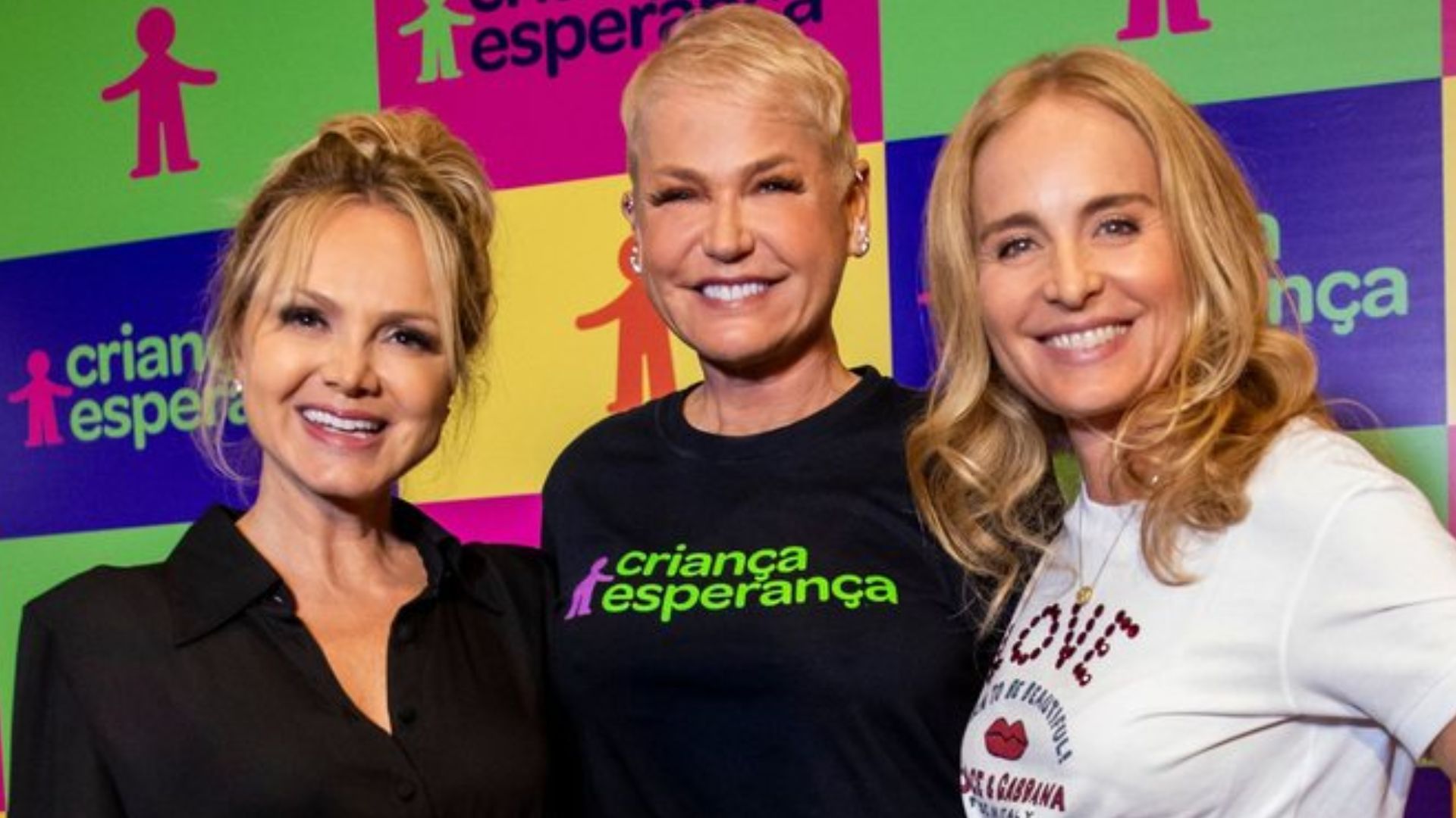 Xuxa, Angélica e Eliana combinam look apertadinho no Criança Esperança: “As rainhas”