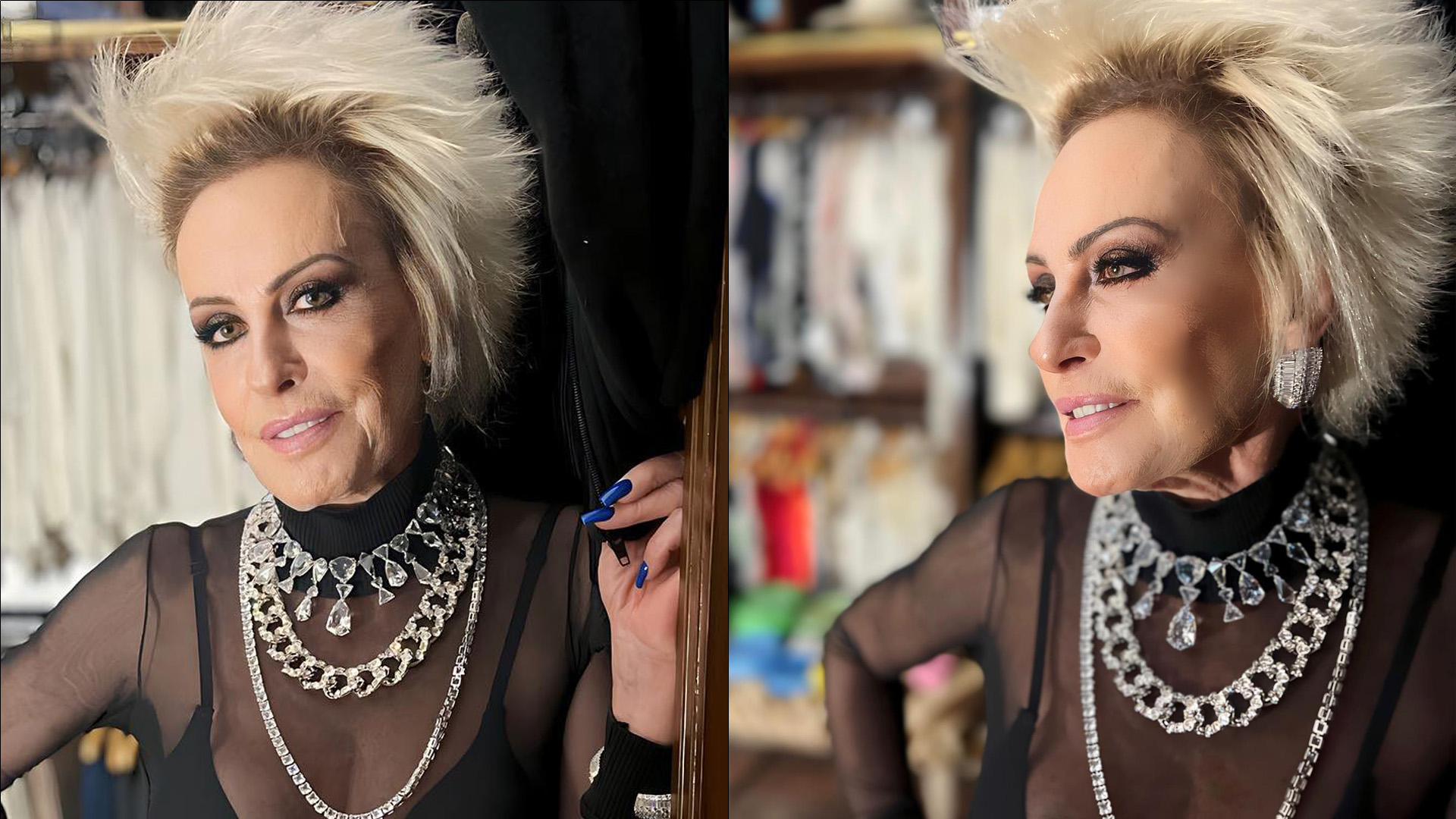 Ana Maria Braga escandaliza com lingerie à mostra em look transparente: “Ousada”