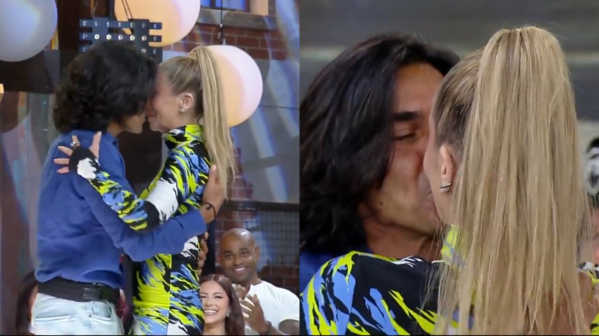 André Gonçalves beija Danielle Winits em reencontro no final de A Fazenda 15