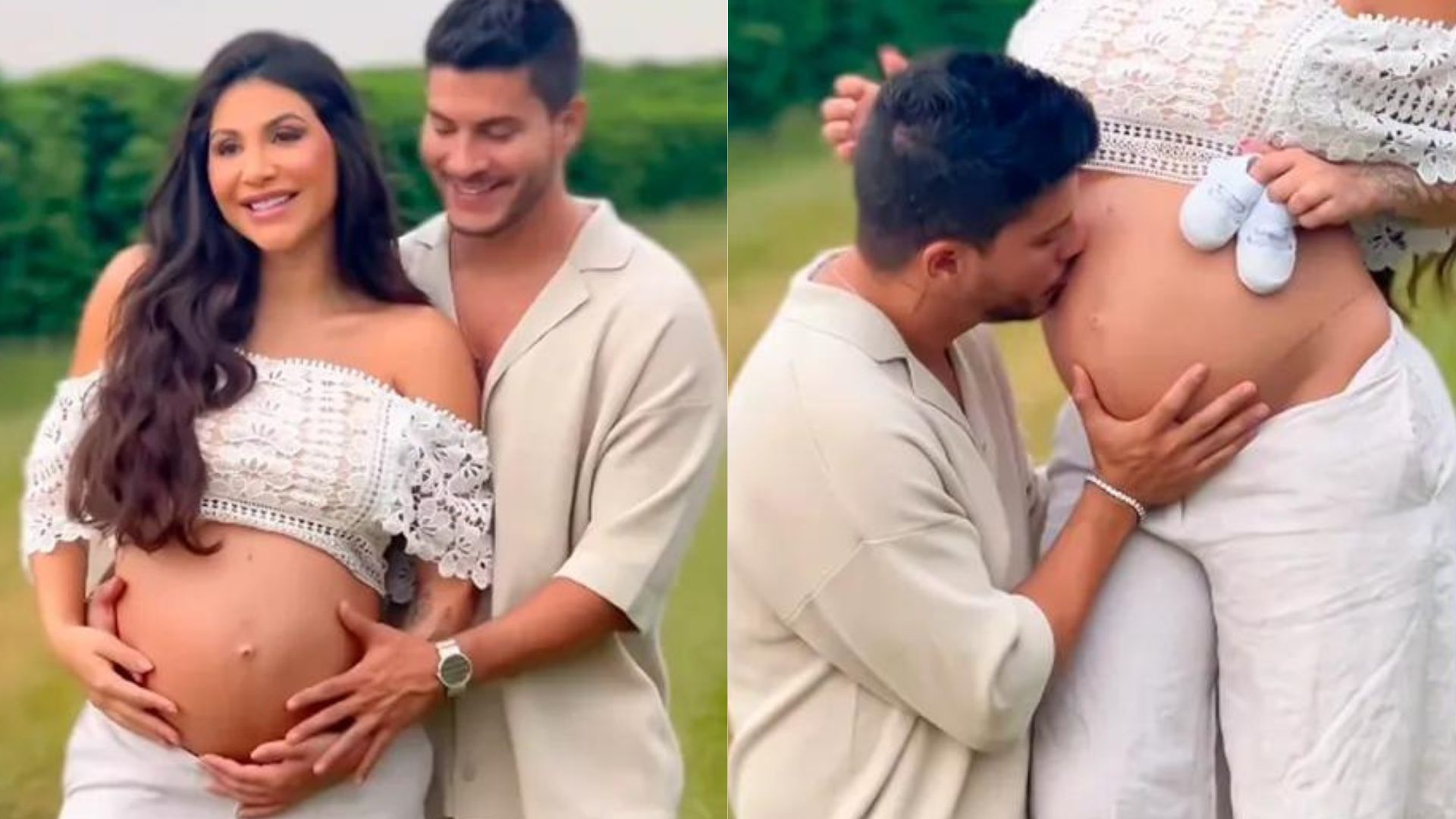 Remember? Arthur Aguiar levanta suspeitas em ensaio com ex-namorada grávida