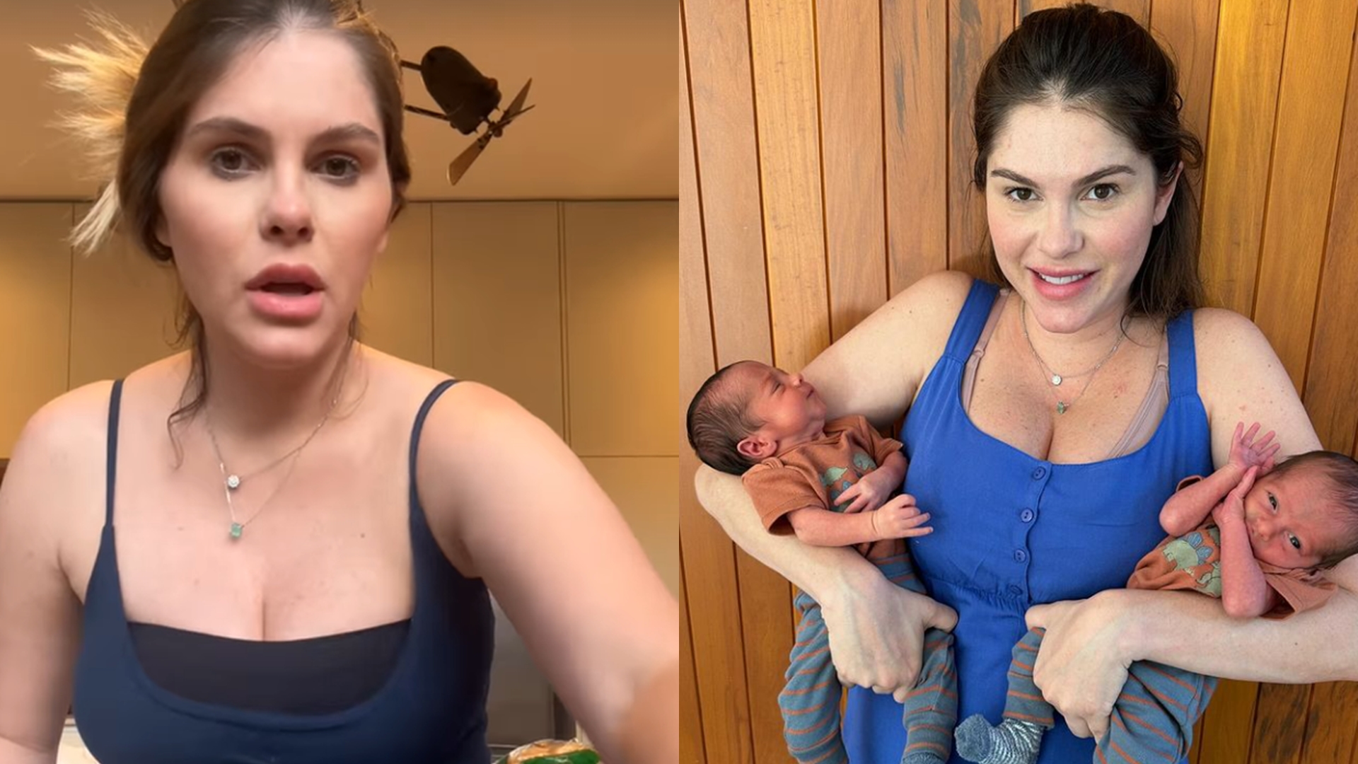 Bárbara Evans se revolta e nega preferência entre filhos gêmeos: “Que feio”