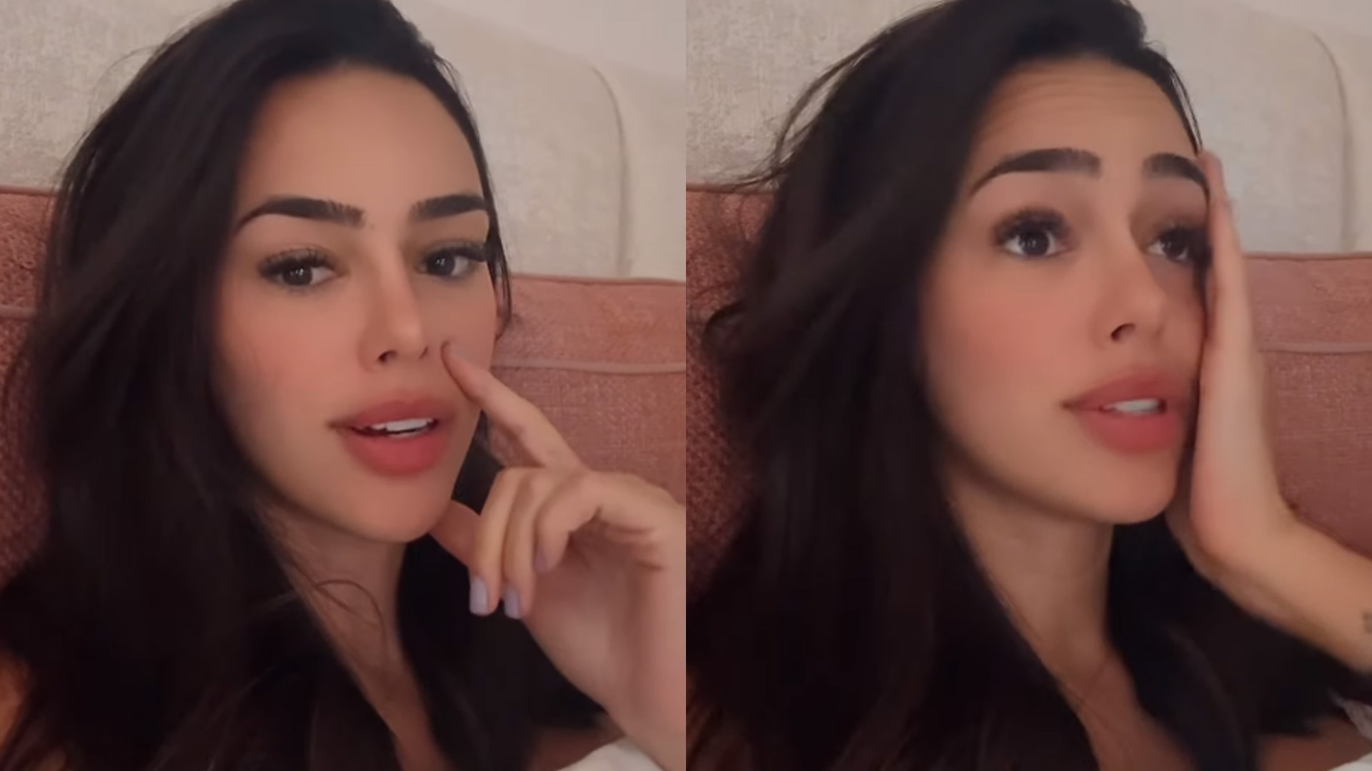 Após noite em claro com Mavie, Bruna Biancardi rebate críticas: “Amargas”
