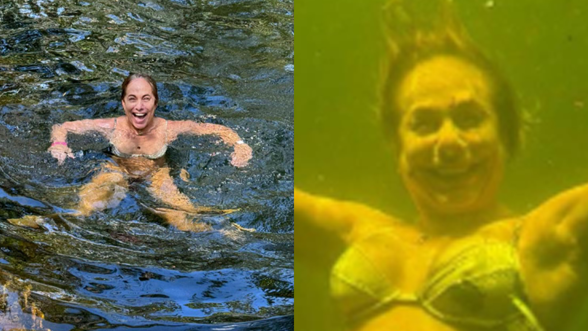 Cissa Guimarães encerra ano com banho de rio e arrasa: “Corpo de gatinha”
