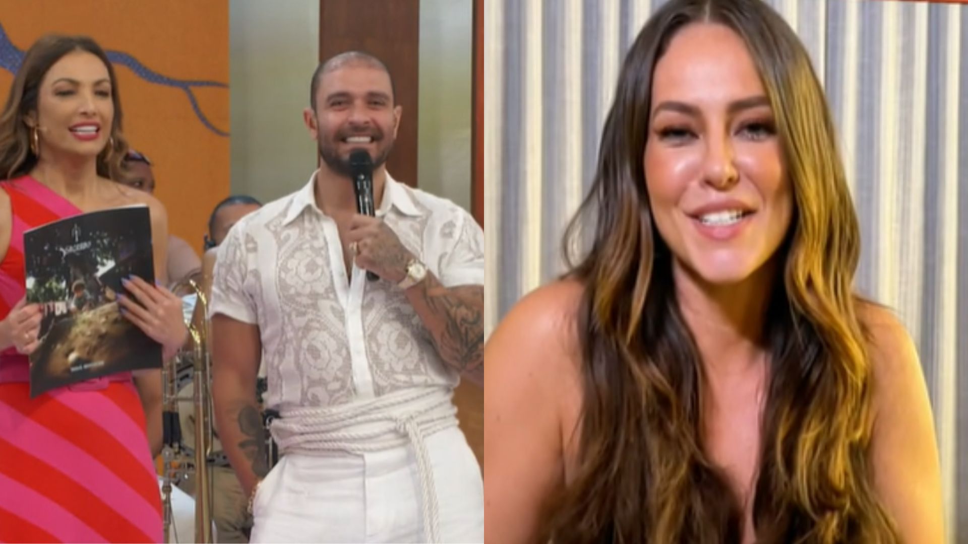 Diogo Nogueira encanta com declaração para Paolla Oliveira no ‘Encontro’: “Amo”