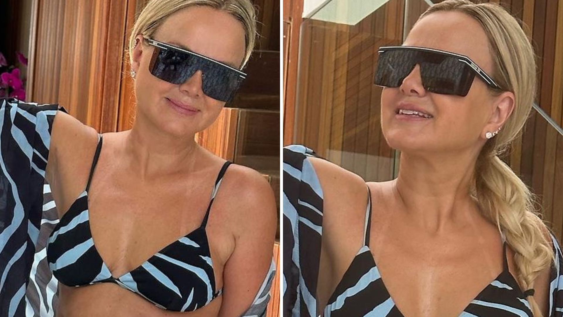 Bem bronzeada, Eliana ostenta barriga trincada apenas de biquíni: “Musa”